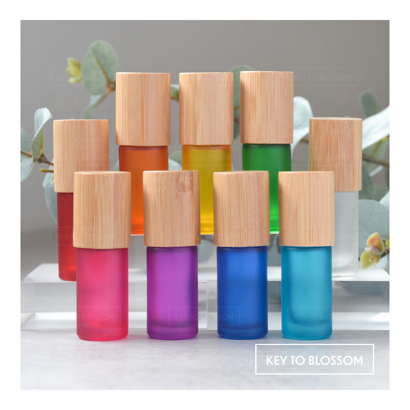 ♥ Voordeelset rollers 5 ml - 9 stuks gekleurd / bamboe