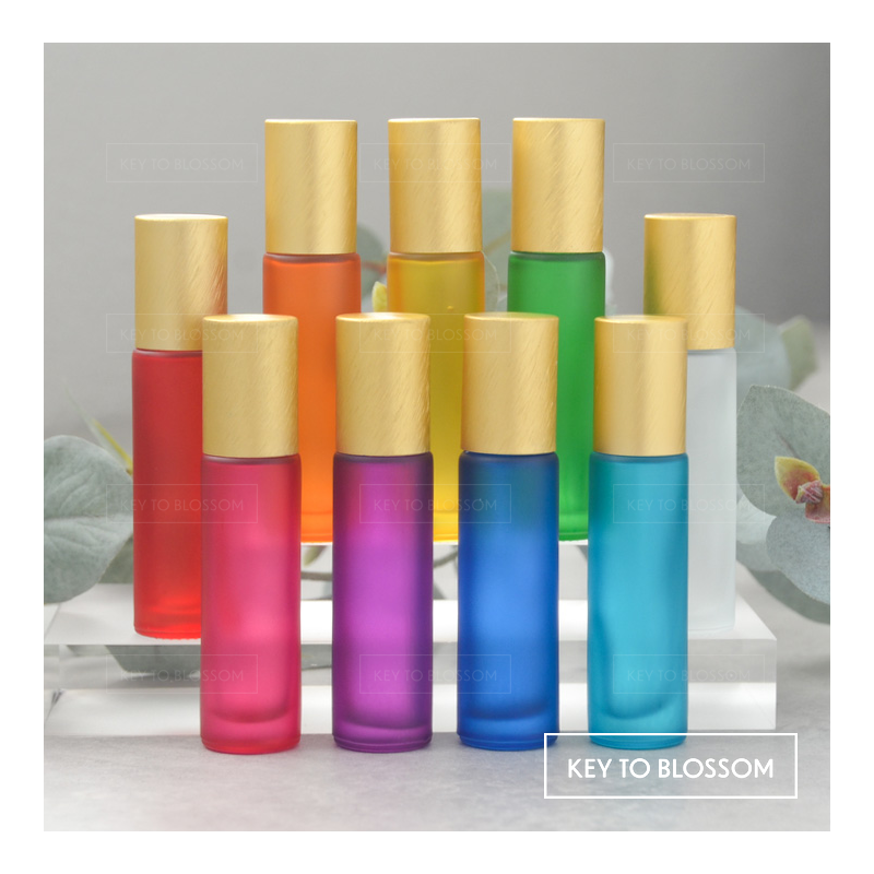 ♥ Voordeelset rollers 10 ml - 9 stuks gekleurd / goud